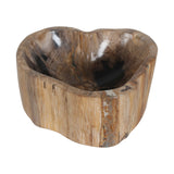 Kiena Organic Shaped Petrified Wood Bowl
