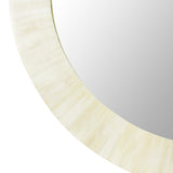 Aurora Round Bone Mirror
