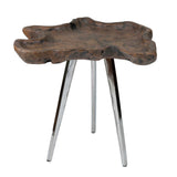Allure Live Edge Teak Wood Accent Table