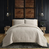 Veyre Global Geometric Comforter Set in Mushroom, Set of 3