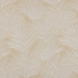 Coppa Leaf Motif Magnetic Closure 100% Blackout Back Tab Curtain Panel in Taupe