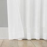 Nahla 100% Cotton Sheer Rod Pocket Curtain Panel in White
