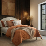Ember Cotton Rich Boucle Decorative Pillow in Dusty Terracotta