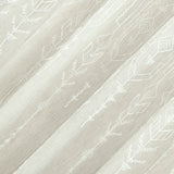 Palo Global Embroidery Semi-Sheer Rod Pocket Curtain Panel in Natural