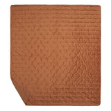 Malone Luxe Channeled Velvet Quilt Set in Dusty Terracotta, Set of 3