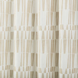 Ediz Geometric Blocks Buttonhole Shower Curtain in Taupe