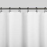 Merrow Puckered Wave Buttonhole Shower Curtain in White