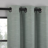 Sarasi Contrast Tweed Magnetic Closure 100% Blackout Grommet Curtain Panel in Mineral