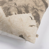 Kanoko Shibori Chevron 100% Cotton Decorative Pillow in Mushroom