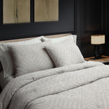 Veyre Global Geometric Comforter Set in Mushroom, Set of 3