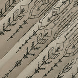 Palo Global Embroidery Semi-Sheer Rod Pocket Curtain Panel in Taupe
