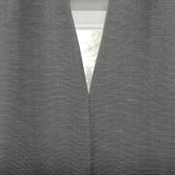 Sarasi Contrast Tweed Magnetic Closure 100% Blackout Grommet Curtain Panel in Coal