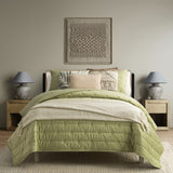 Olema Loose Weave Tasseled Linen Blend Throw in Cream