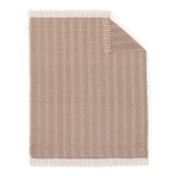 Anella Chevron Stripe Tasseled Cotton Rich Throw in Nutshell