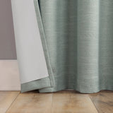 Sarasi Contrast Tweed Magnetic Closure 100% Blackout Grommet Curtain Panel in Mineral
