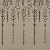 Palo Global Embroidery Semi-Sheer Rod Pocket Curtain Panel in Taupe