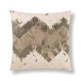 Kanoko Shibori Chevron 100% Cotton Decorative Pillow in Mushroom