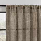 Correo Gradient Ombre Semi-Sheer Rod Pocket Curtain Panel in Linen