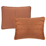 Malone Luxe Channeled Velvet Quilt Set in Dusty Terracotta, Set of 3
