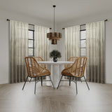 Correo Gradient Ombre Semi-Sheer Rod Pocket Curtain Panel in Linen