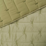 Malone Luxe Channeled Velvet Quilt Set in Sage Green, Set of 3