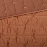 Malone Luxe Channeled Velvet Quilt Set in Dusty Terracotta, Set of 3