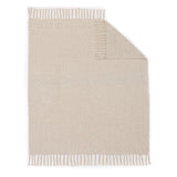 Olema Loose Weave Tasseled Linen Blend Throw in Cream