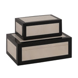 Alba Inlay Frame Edge Decorative Nesting Box Set of 2