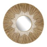 Mendong Seagrass 30" Round Mirror