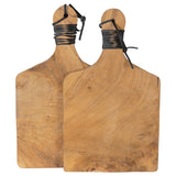 Roman Leather Serving Board Set