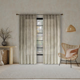 Correo Gradient Ombre Semi-Sheer Rod Pocket Curtain Panel in Linen