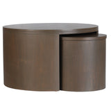 Cyrus Round Storage Coffee Table and Nesting Stool