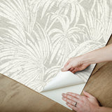 Neutral Cassava Palm Peel & Stick Wallpaper