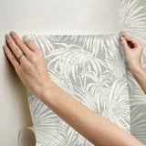 Neutral Cassava Palm Peel & Stick Wallpaper