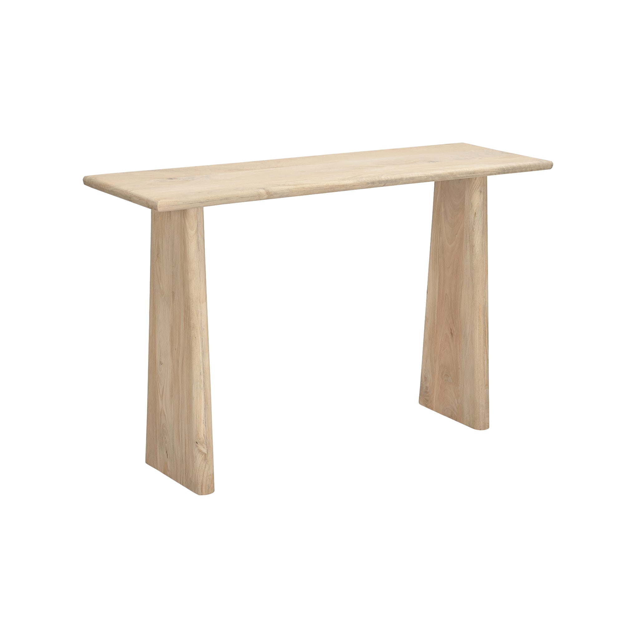 Trapezium Plank Wood Console Table