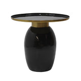 Samara Black Enamel Side Table