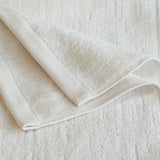 Denbrook Jacquard Texture Bath Towel Set in Ivory, Set of 6