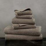 Denbrook Jacquard Texture Bath Towel Set in Mushroom, Set of 6