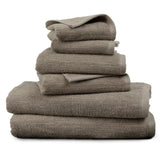 Denbrook Jacquard Texture Bath Towel Set in Mushroom, Set of 6