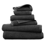 Denbrook Jacquard Texture Bath Towel Set in Graphite, Set of 6