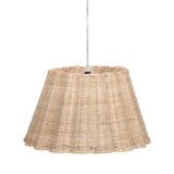 Rattan Scalloped Pendant