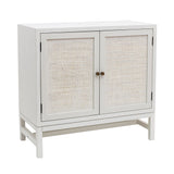 Raffia Paneled 2 Door Storage Cabinet