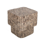 Samoa Square Coconut Shell Side Table